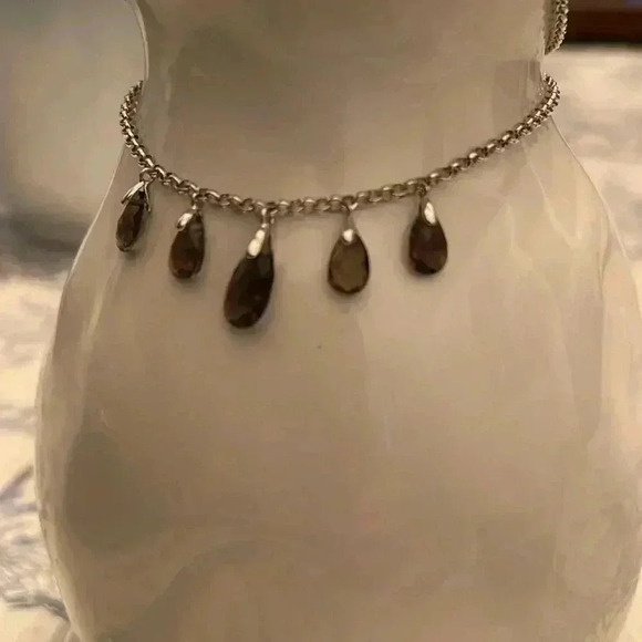 Elle Sterling silver 925 necklace with ruby signature. This is stunning🍄🌹🌸 - Picture 3 of 5